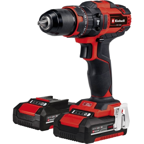 Einhell TE-CD 18/40 Li-i +64 (2x2,0Ah) Accu-klopboor/schroefmachine 2 snelheden Incl. 2 accus, Incl. lader, Incl. koffer