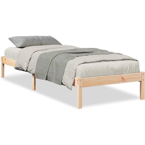 vidaXL - Bedframe - extra - lang - zonder - matras - massief - grenenhout - 100x220 - cm