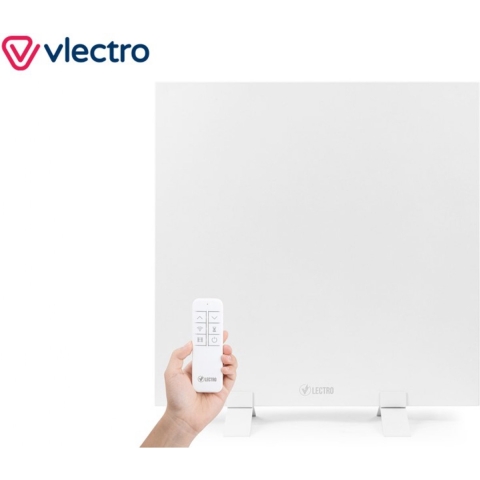 Vlectro - Slim infraroodverwarmingspaneel met instelbare timer - 350 W