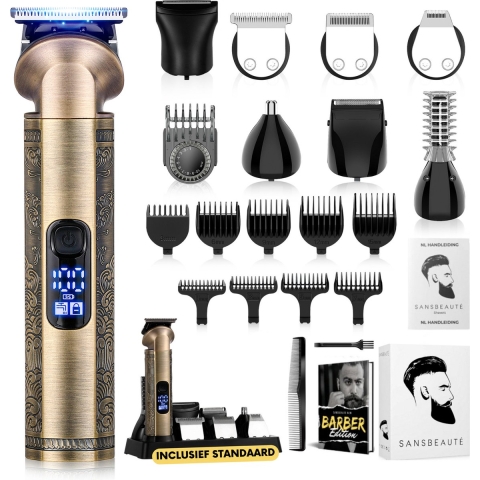 8-in-1 Baardtrimmer Mannen - Trimmer voor Baard en Lichaam - Incl. 8 opzetstukken - Bodygroomer Mannen - Bodytrimmer Heren - Haar trimmer - Tondeuse -