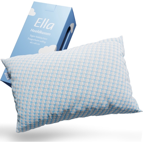 EL-Life Hoofdkussen Nekklachten - 40 x 60cm - Bamboe kussen - Traagschuim / Memory Foam vulling - Er
