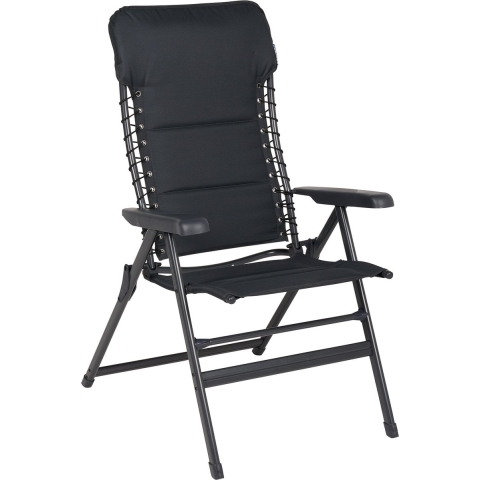 Campart Campingstoel CH-0696- Vouwstoel Mollema - Verstelbare standen en opvouwbaar - Hoogwaardig aluminium frame - Lichtgewicht - 600D Polyester - incl Hoofdsteun - Stoel Camping en Tuin - Grijs