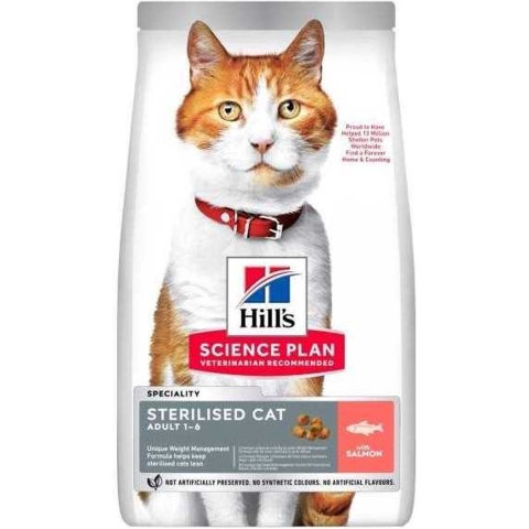Hill&apos;s Adult Sterilised Cat met zalm kattenvoer 2 x 3 kg
