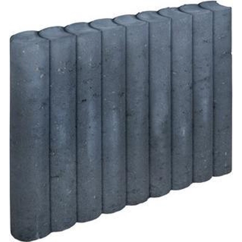 3 stuks! Rondo palissade zwart 8x50x50 cm - Gardenlux
