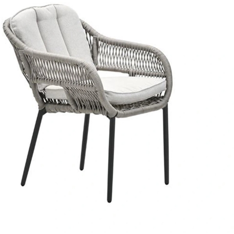 Pescara Dining Tuinstoel Carbon Black/Desert Sand - Garden impressions