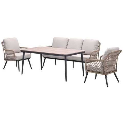 Allasio Sofa Loungeset 4-dlg Dessert Sand - Garden impressions