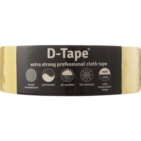 Tape permanent geel 50mmx50m - Deltafix