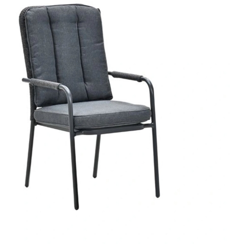 Venice Dining Tuinstoel Carbon Black/Mystic Grey - Garden impressions