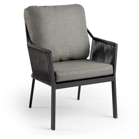 Liv Low Dining Tuinstoel Charcoal - Tierra outdoor