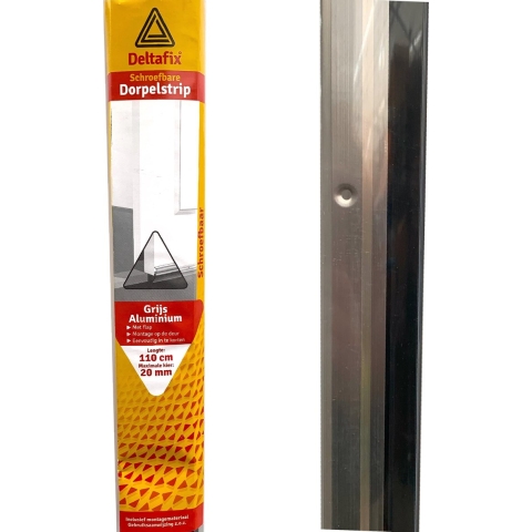 Dorpelstrip luxe schroef alu 1,1m - Deltafix