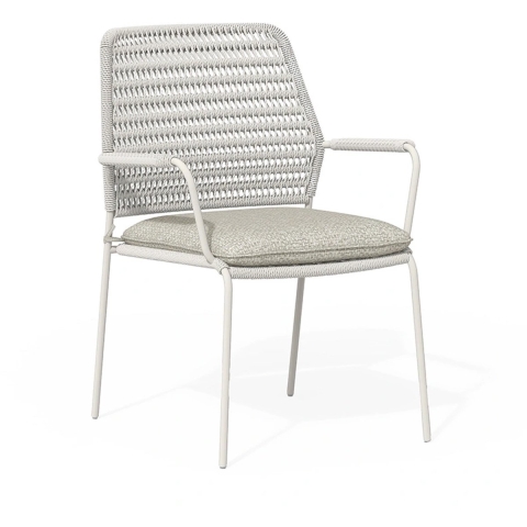 David Dining Tuinstoel Creme White - Tierra outdoor