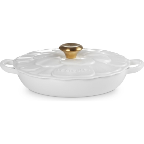 LE CREUSET - Signature - Campagnard braadpan Bloesem 26cm wit