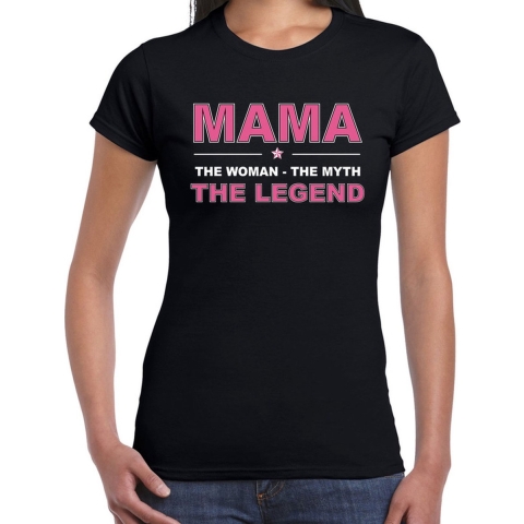 Mama the legend cadeau t-shirt zwart voor dames M -