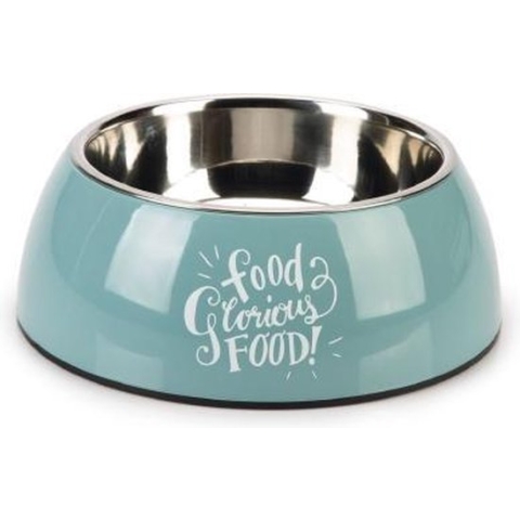 Beeztees plastic eetbak hond Glorious blauw 22 cm