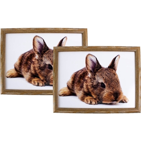 Mars & More Schoot kussen/laptoptray - 2x - konijn print - 43 x 33 cm - dienblad - voor op schoot -