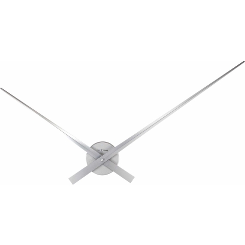 NeXtime NE-2269ZI Wandklok Dia. 85 Cm, Aluminium, Zilver, Hands
