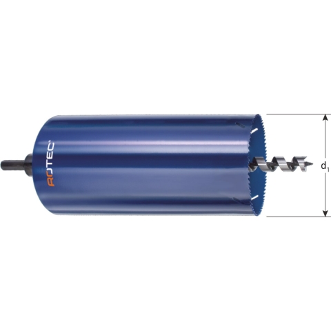 Rotec Dakdoorvoerboor 160x300mm 4-6tpi incl.boor +6kt adapter - 5291602