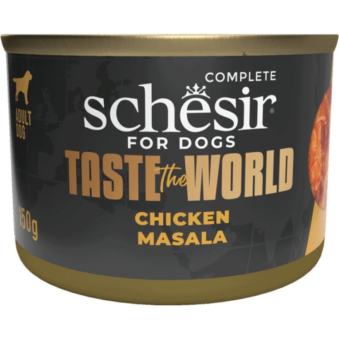 8x Schesir Taste The World Hond Kip Masala 150 gr