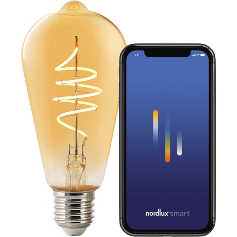 Nordlux LED ST64 E27 4,7-60W 2200K edison filament gold SMART dimbaar - 2770260
