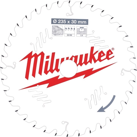 Milwaukee Accessoires Cirkelzaagblad P W 235x30x2,4x36ATB - 4932471306
