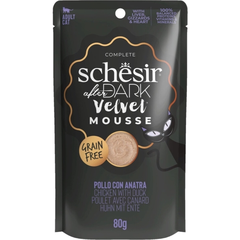 12x Schesir After Dark Velvet Mousse Kip&Eend 80 gr