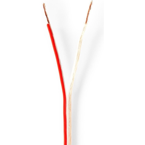 Nedis Speaker-Kabel | 2x 0.75 mm² | 100 m | Transparant | 1 stuks - CABR0750TR1000 CABR0750TR1000