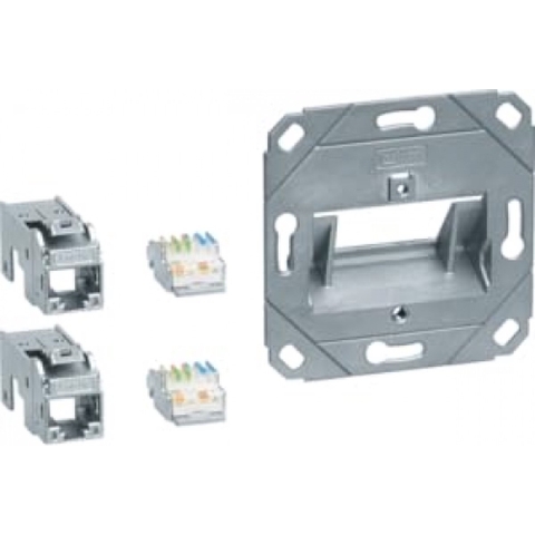 Hager GMKSRJ45C6A2 Kabelgoot Data-aansluitmodule Cat 6 1 stuk(s) Wit