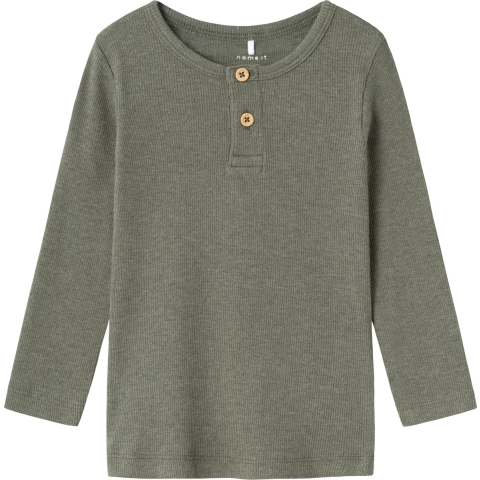 Name It Blouse - Rib - Noos - NmmKab - Dusty Olive - Name It - 4 jaar (104) - Blouse