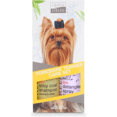Yorkshire Terrier Vacht Verzorgingsset - Shampoo en Anti-Klit Spray voor Langharige of Krullende Vacht