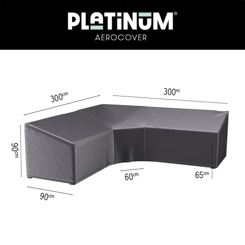 Loungesethoes hoek hoge rugleuning 300x300x90x65-90 - Aerocover