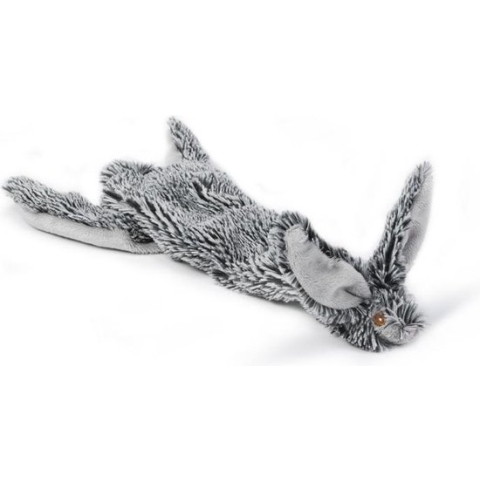 Beeztees Flatino Konijn - Hondenspeelgoed - Zwart - 30x13x2,5 cm