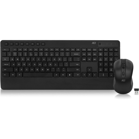 ACT Draadloos toetsenbord en muisbundel (Qwerty). stille klik.