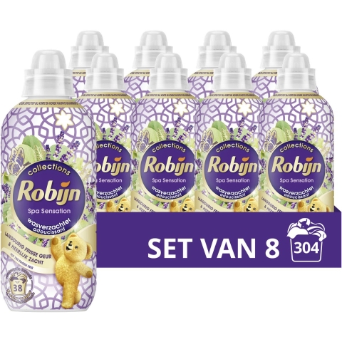 8x Robijn Intense Wasverzachter Spa Sensation 38 Wasbeurten 765 ml