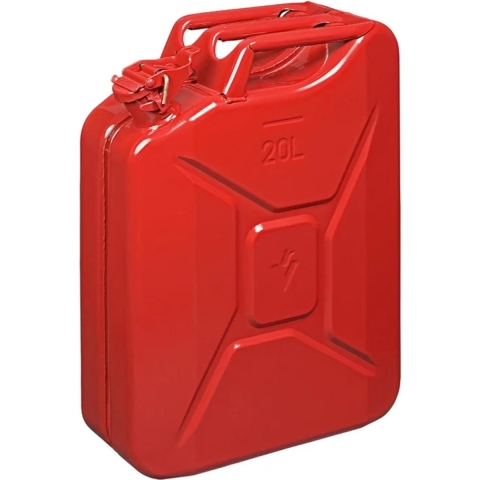 Pro Plus Metalen jerrycan in het rood - 20 Liter - geschikt voor brandstof -