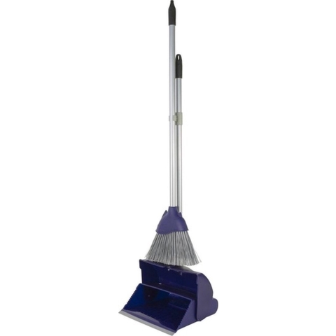 Grote stoffer en blik met lange steel 80 cm -