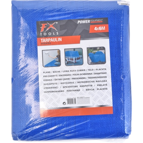 Afdekzeil/grondzeil blauw 4 x 6 meter -