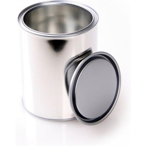 10x Lege verfblikken met deksel -