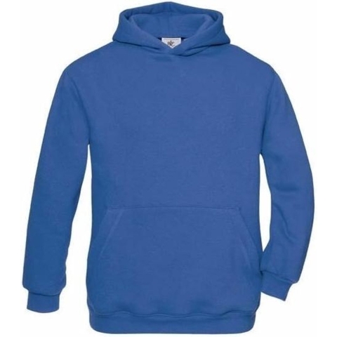 Kobaltblauwe katoenmix sweater met capuchon voor j 7-8 jaar (122/128) -