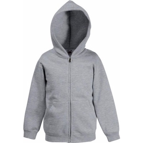 Grijs katoenmix vest met capuchon voor jongens 164 (14-15 jaar) -