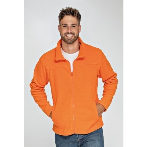Fleece vest met rits Norway - oranje - voor volwassenen - winter trui XL (42/54) -