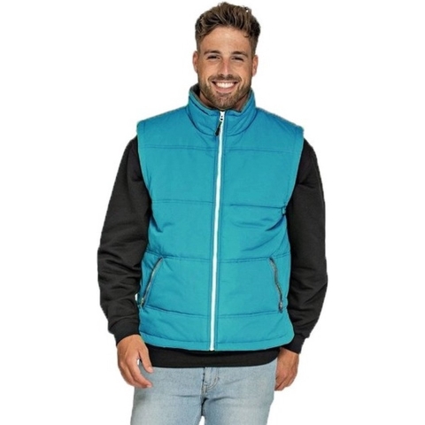 Outdoor bodywarmer voor heren - turquoise - winddicht - mouwloos - sport vest XL (42/54) -