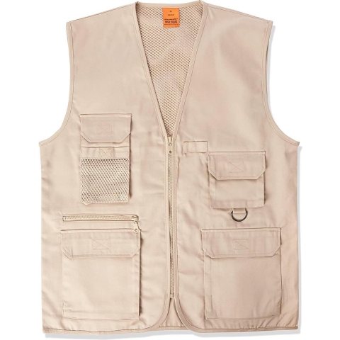 Outdoor/werk bodywarmer beige voor heren S (38/48) -