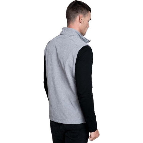 Softshell zomer vest/bodywamer grijs/zwart voor heren 2XL (44/56) -