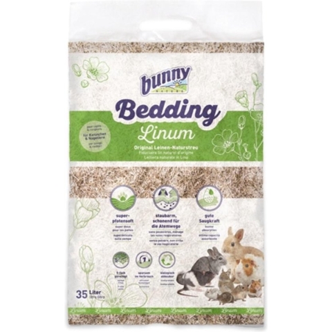35 liter Bunny nature bunnybedding linum vlasvezel