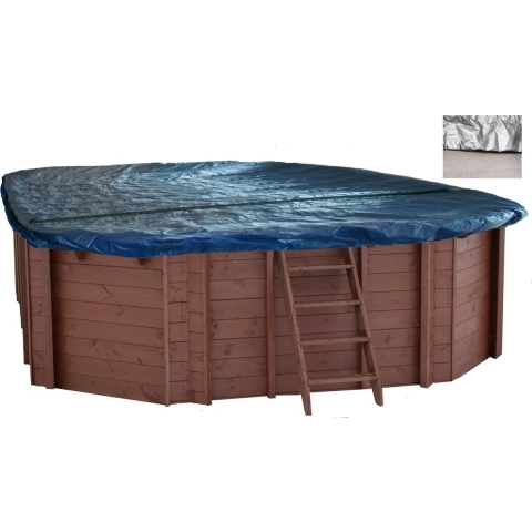 Interline Winterafdekking voor Houten Zwembad Ovaal 8-Hoek 840x490 cm