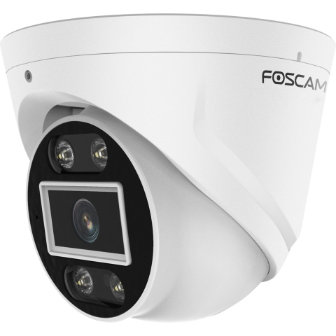 Foscam T5EP IP Camera - 3K QHD - PoE - IP turret camera - Nachtzicht - Geluid en lichtalarm - Wit
