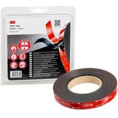 3M 5962F/IPS Plakband Zwart (l x b) 8 m x 19 mm 1 stuk(s)