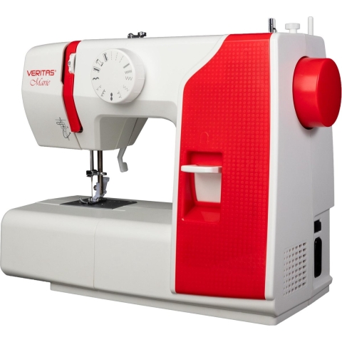 Veritas Naaimachine met vrije arm Marie Wit, Rood