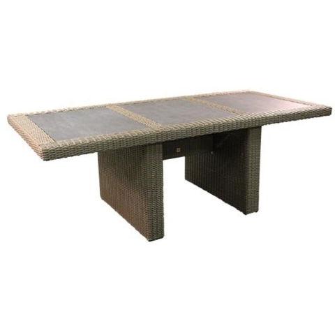 Dining tafel 220x100cm Wicker HM02 Kobo - stof 239 incl 3x inlay - Own
