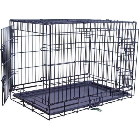 Draadkooi 2 deurs zwart 106 x 69 x 79 cm - Gebr de boon